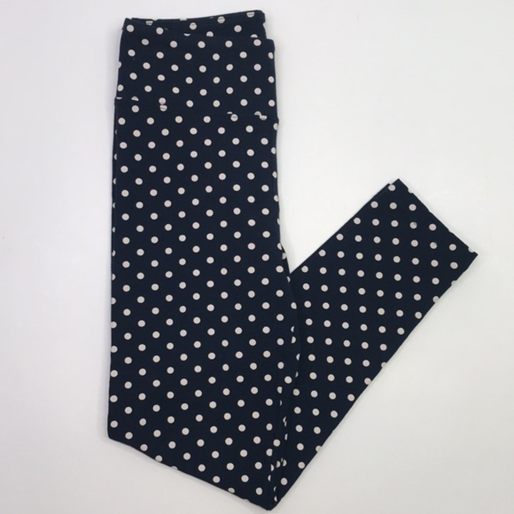 J. CREW Navy Blue & White Polka Dot women’s Leggings Sz XS
